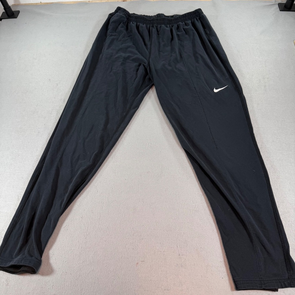 Nike Dri-FIT Track Pants Black Zipper Ankle Training Joggers Womens L